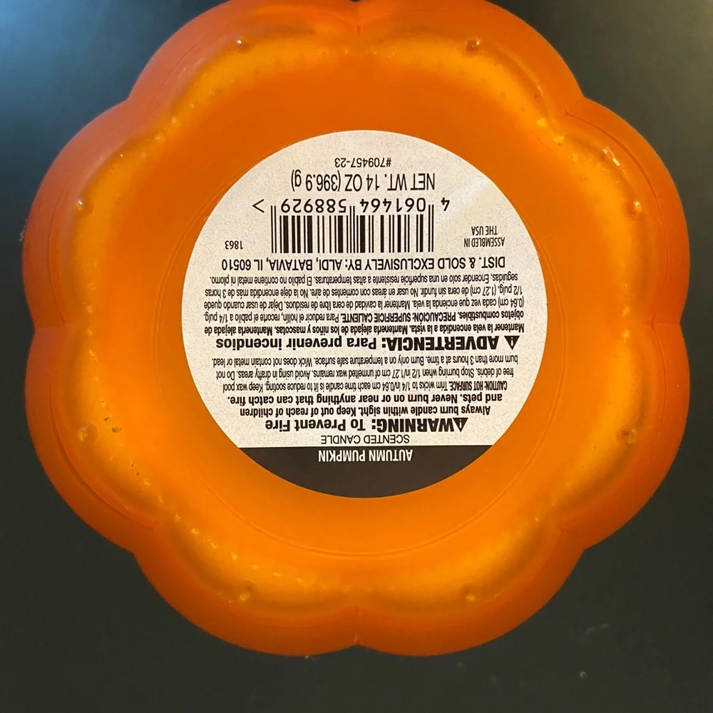 Huntington Home Frosted Glass Pumpkin Candle - Picture 4 of 4